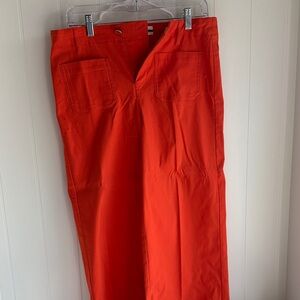 Jules & Leopold Bright Orange Cropped Chinos